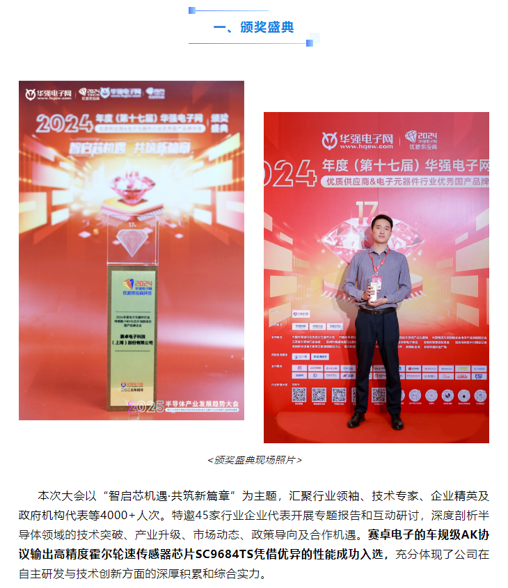BV伟德官方网站荣获“2024年度电子元器件行业国产品牌传感器/MEMS芯片创新成长企业”！
